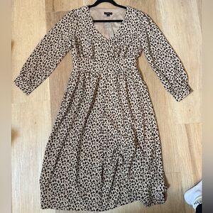 J. Crew Animal Print V-Neck Button Down Size 6 Dress NWT